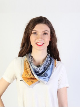 Paisley Print Square Scarf